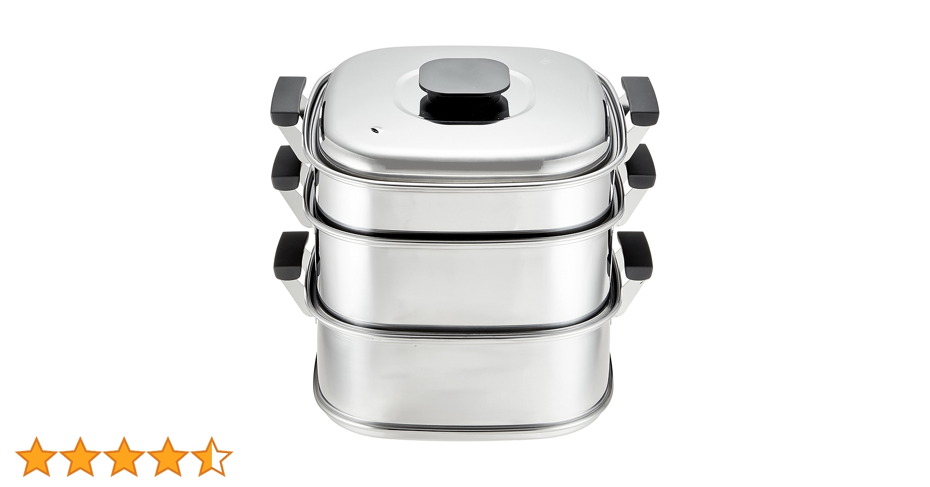 日本アルミ ツルマル印 角型蒸し器 3段 24㎝ 新品/未使用 日本製 日本アルミ ツルマル印 角型蒸し器 3段 24㎝ 新品/未使用 日本製